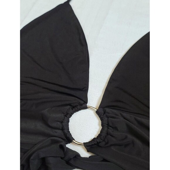 Nasty Gal Black Halter Top Bikini Top Size 4 - Picture 5 of 5